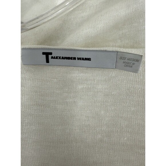 Alexander Wang Ivory Cream Blouse Top Size Medium Linen Silk Great Condition - Picture 6 of 9